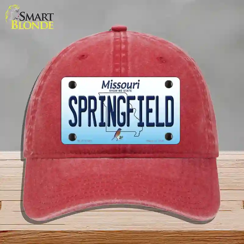 HAT13-MLP-10243 Springfield Missouri Novelty License Plate Hat, Unconstructed Cotton - Red