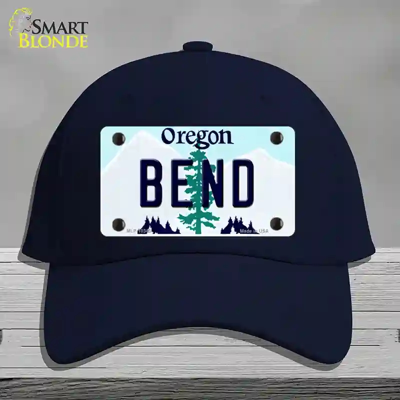 HAT20-MLP-10345 Bend Oregon Novelty License Plate Hat, Cotton - Navy