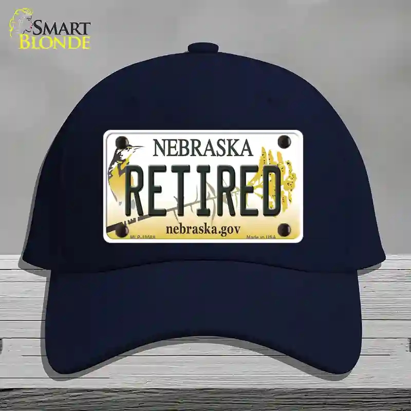 HAT20-MLP-10588 Retired Nebraska Novelty License Plate Hat, Cotton - Navy