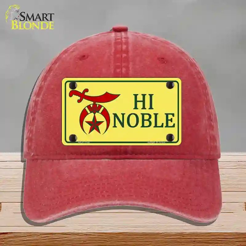HAT13-MLP-108 High Noble Novelty License Plate Hat, Unconstructed Cotton - Red