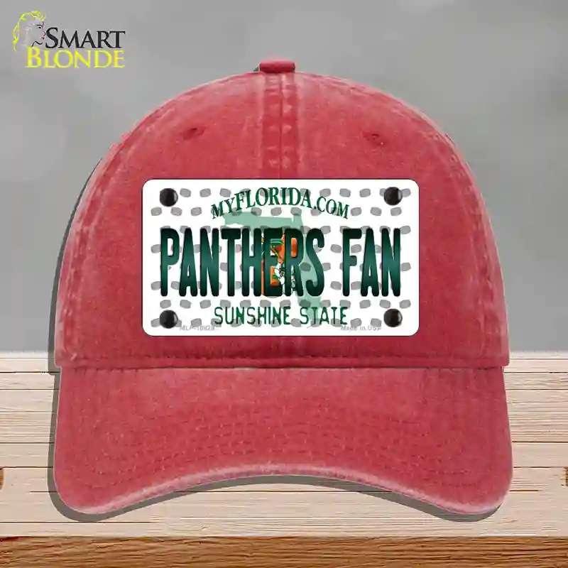 HAT13-MLP-10829 Panthers Fan Florida Novelty License Plate Hat, Unconstructed Cotton - Red