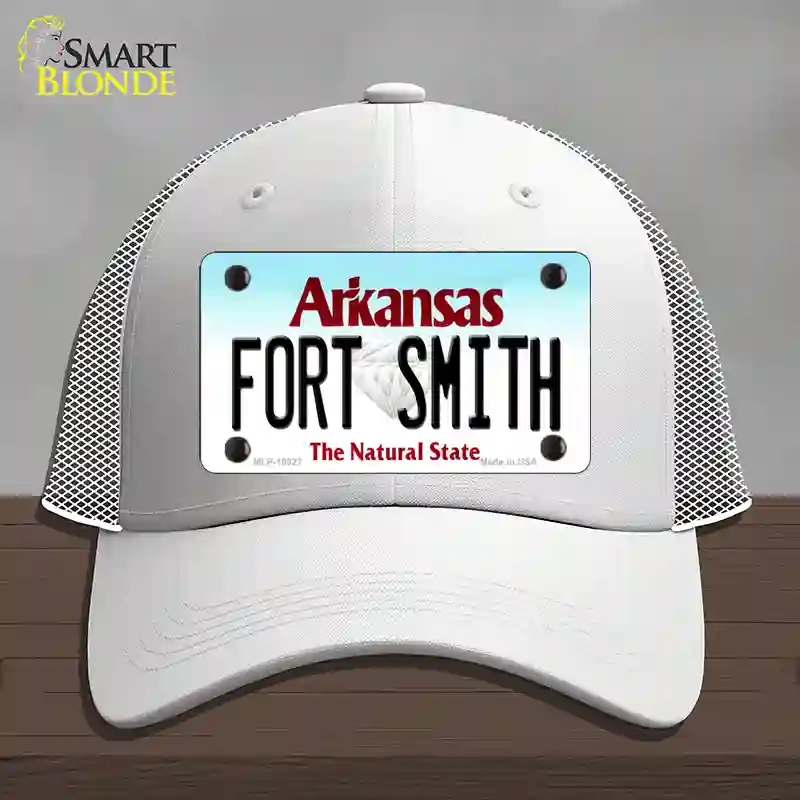 HAT19-MLP-10027 Fort Smith Arkansas Novelty License Plate Hat, Mesh - White