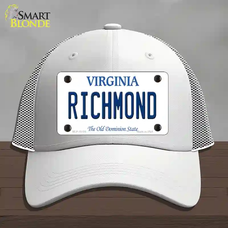 HAT19-MLP-10109 Richmond Virginia Novelty License Plate Hat, Mesh - White