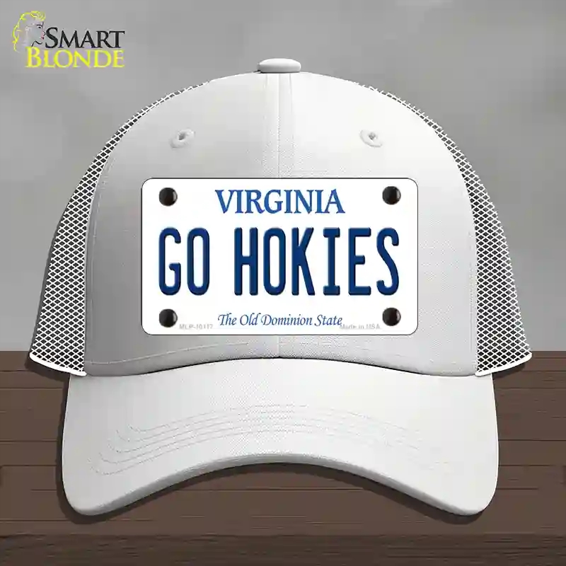 HAT19-MLP-10117 Go Hokies Virginia Novelty License Plate Hat, Mesh - White
