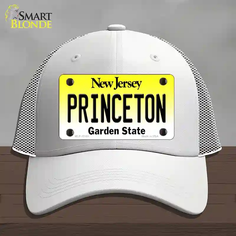 HAT19-MLP-10151 Princeton   Jersey Novelty License Plate Hat, Mesh - White
