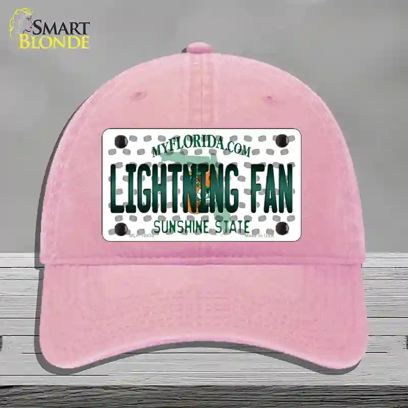 HAT12-MLP-10830 Lightning Fan Florida Novelty License Plate Hat, Unconstructed Cotton - Pink