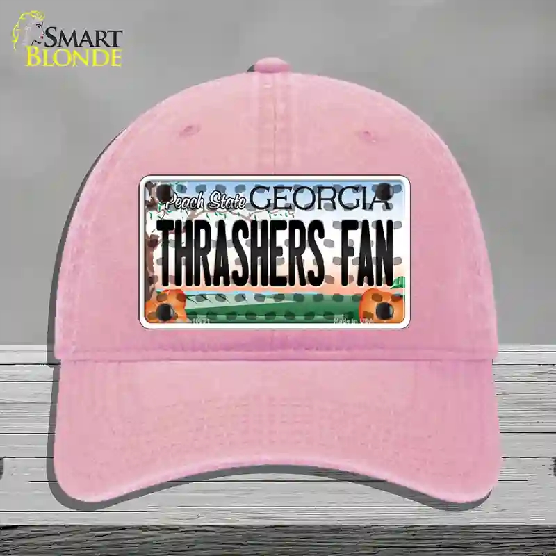 HAT12-MLP-10831 Thrashers Fan Georgia Novelty License Plate Hat, Unconstructed Cotton - Pink