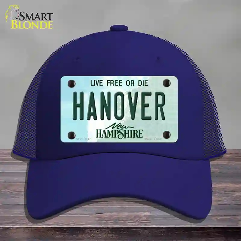 HAT18-MLP-11147 Hanover   Hampshire State Novelty License Plate Hat, Mesh - Royal Blue