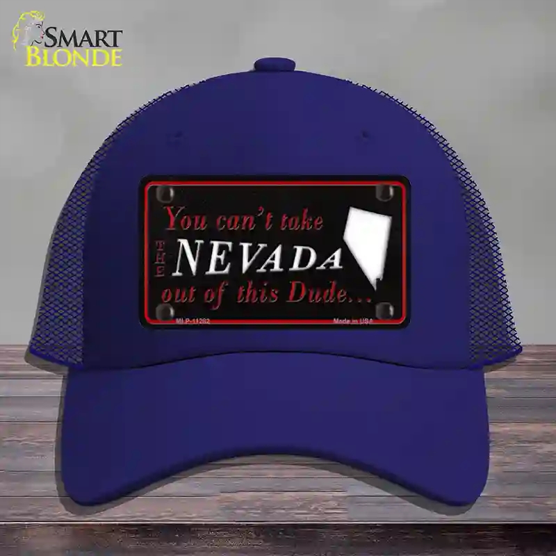 HAT18-MLP-11282 Nevada Dude Novelty License Plate Hat, Mesh - Royal Blue