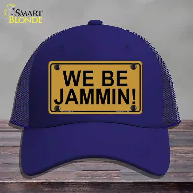 HAT18-MLP-11709 We Be Jamming Novelty License Plate Hat, Mesh - Royal Blue