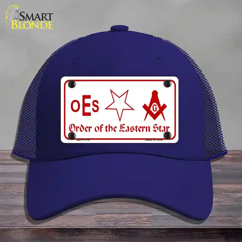 HAT18-MLP-1176 Order of the Eastern Star Novelty License Plate Hat, Mesh - Royal Blue