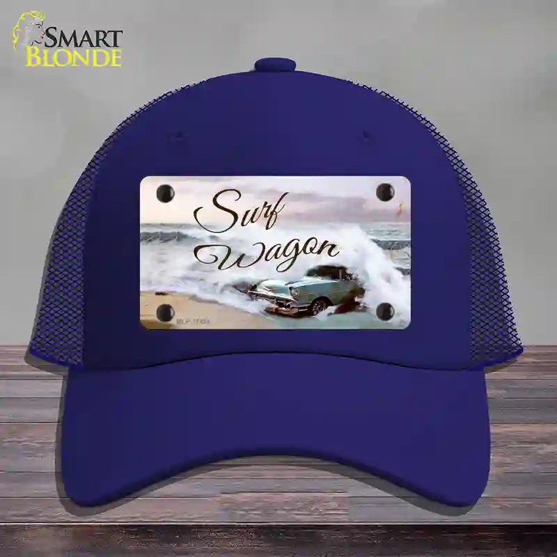HAT18-MLP-11894 Surf Wagon Novelty License Plate Hat, Mesh - Royal Blue