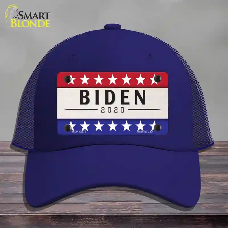 HAT18-MLP-12276 Joe Biden 2020 Novelty License Plate Hat, Mesh - Royal Blue