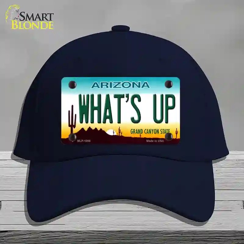 HAT20-MLP-1066 Whats Up Novelty License Plate Hat, Cotton - Navy