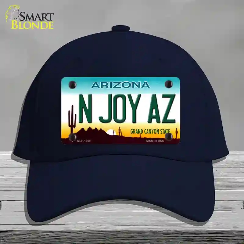 HAT20-MLP-1068 N Joy Arizona Novelty License Plate Hat, Cotton - Navy