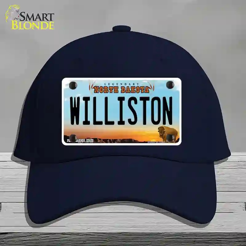 HAT20-MLP-10708 Williston North Dakota Novelty License Plate Hat, Cotton - Navy