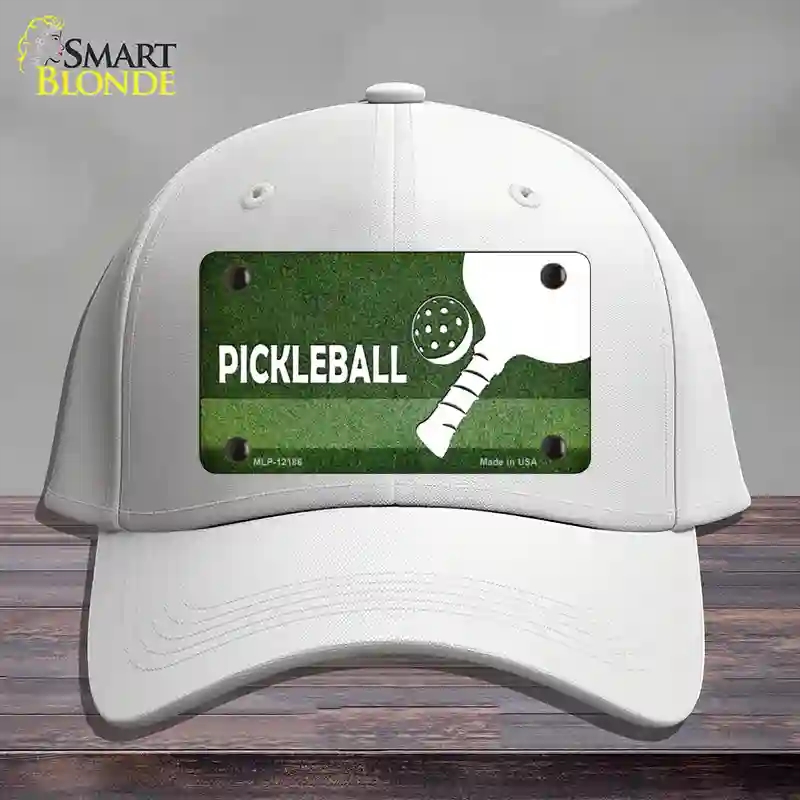 HAT21-MLP-12186 Pickleball Novelty License Plate Hat, Cotton - White