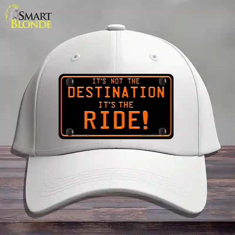 HAT21-MLP-12189 Its Not the Destination Novelty License Plate Hat, Cotton - White