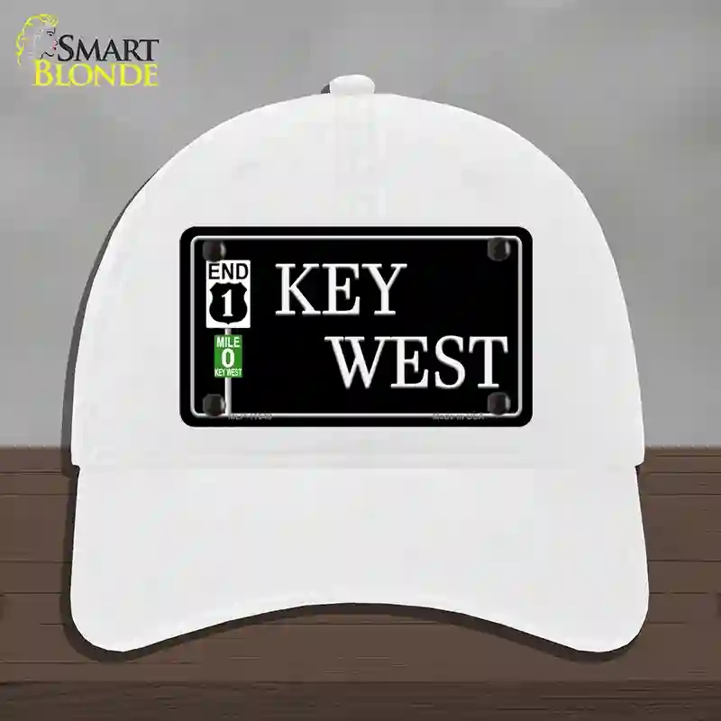 HAT14-MLP-11649 Key West Highway Novelty License Plate Hat Sign, Unconstructed Cotton - White