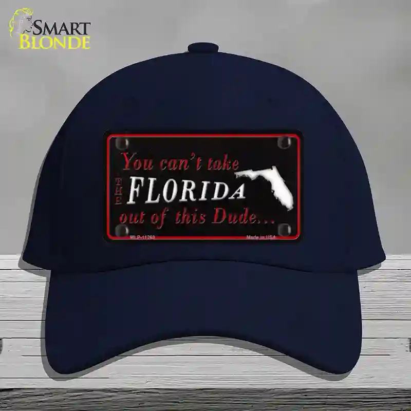 HAT20-MLP-11263 Florida Dude Novelty License Plate Hat, Cotton - Navy