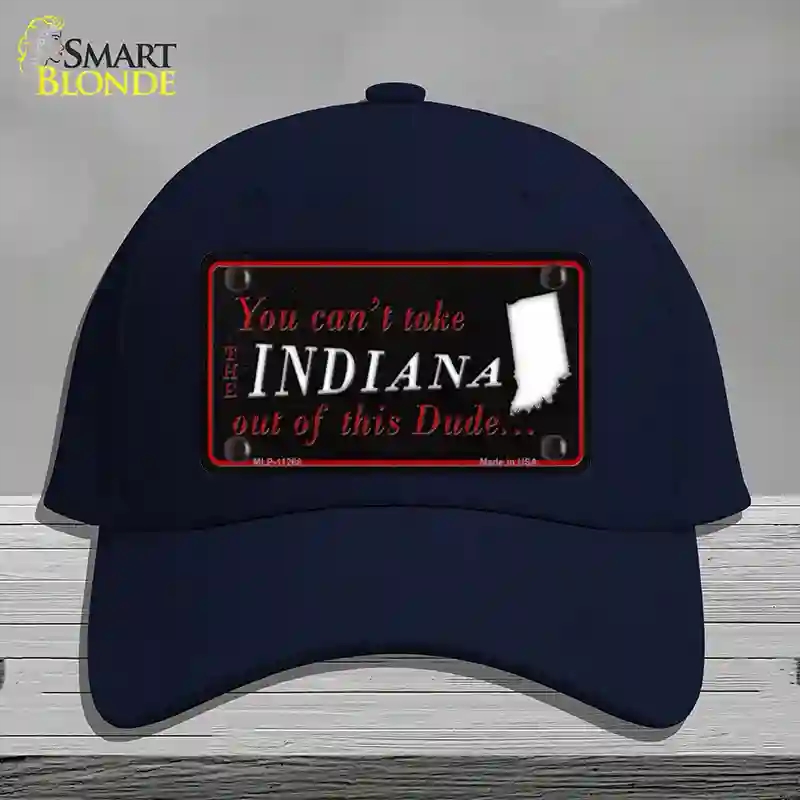 HAT20-MLP-11268 Indiana Dude Novelty License Plate Hat, Cotton - Navy