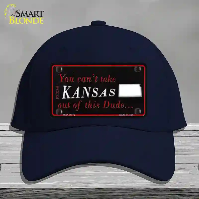 HAT20-MLP-11270 Kansas Dude Novelty License Plate Hat, Cotton - Navy