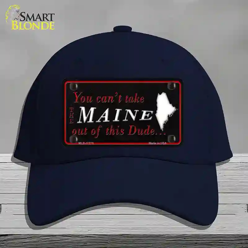 HAT20-MLP-11273 Maine Dude Novelty License Plate Hat, Cotton - Navy