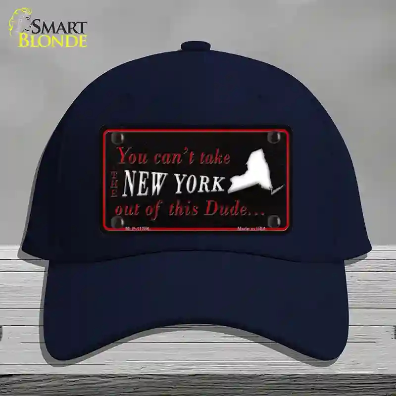 HAT20-MLP-11286   York Dude Novelty License Plate Hat, Cotton - Navy
