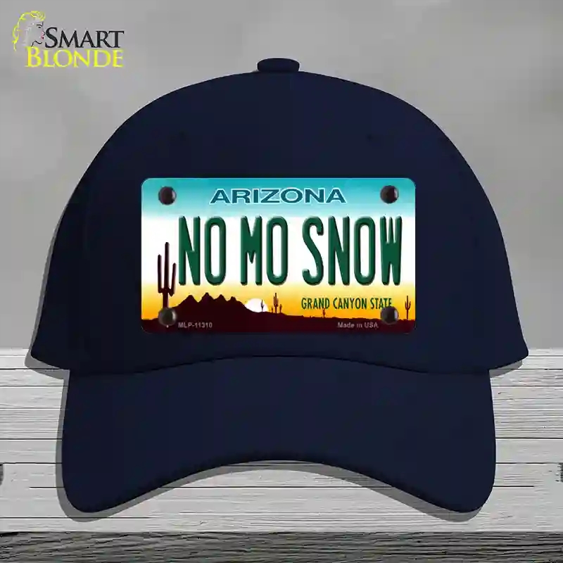 HAT20-MLP-11310 No Mo Snow Novelty License Plate Hat, Cotton - Navy