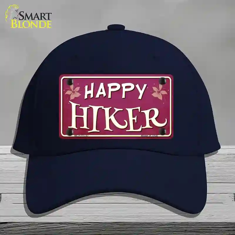 HAT20-MLP-11737 Happy Hiker Novelty License Plate Hat, Cotton - Navy