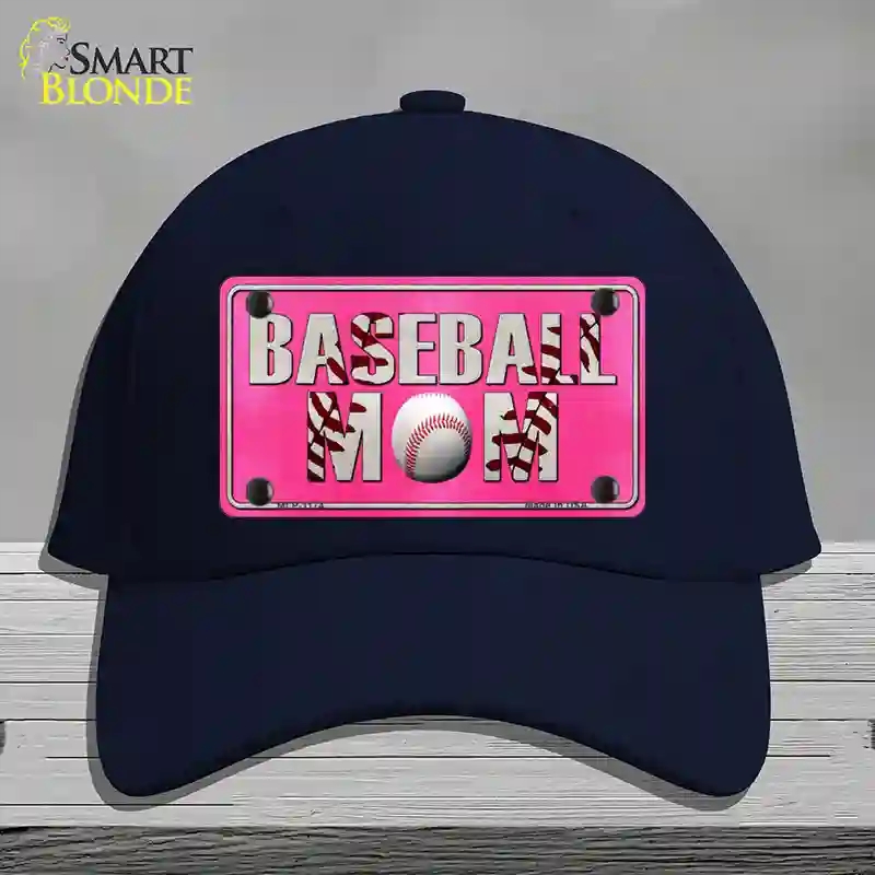 HAT20-MLP-1174 Baseball Mom Novelty License Plate Hat, Cotton - Navy
