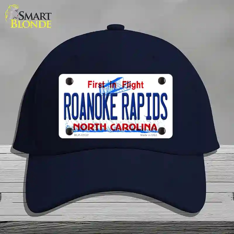 HAT20-MLP-12122 Roanoke Rapids North Carolina State Novelty License Plate Hat, Cotton - Navy