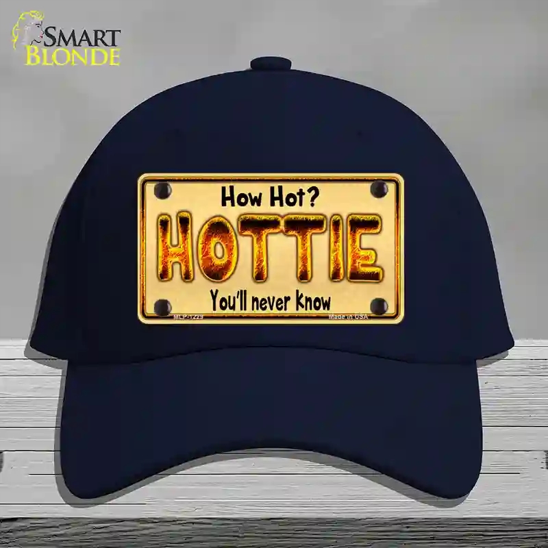 HAT20-MLP-1229 Hottie Know Novelty License Plate Hat, Cotton - Navy
