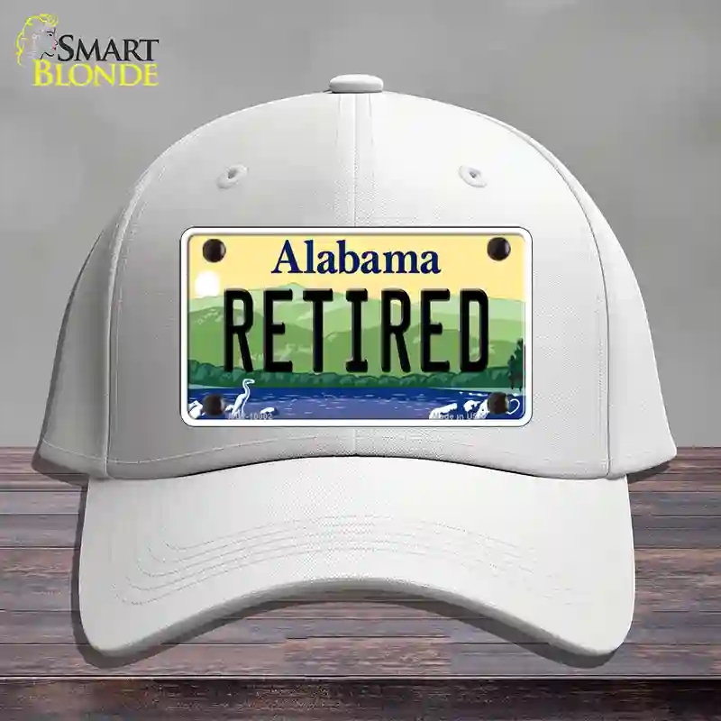 HAT21-MLP-10002 Retired Alabama Novelty License Plate Hat, Cotton - White