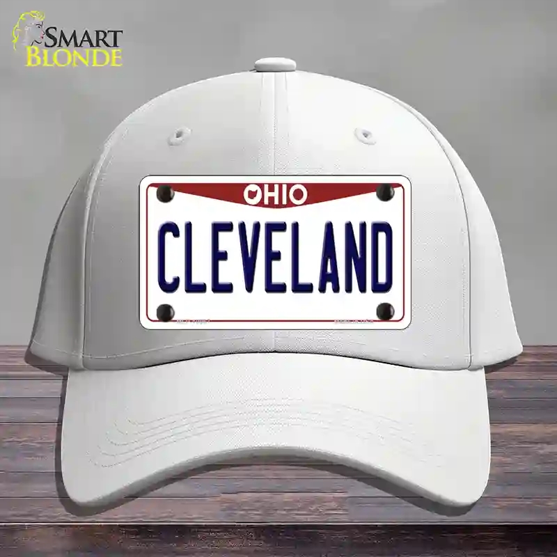 HAT21-MLP-10067 Cleveland Ohio Novelty License Plate Hat, Cotton - White