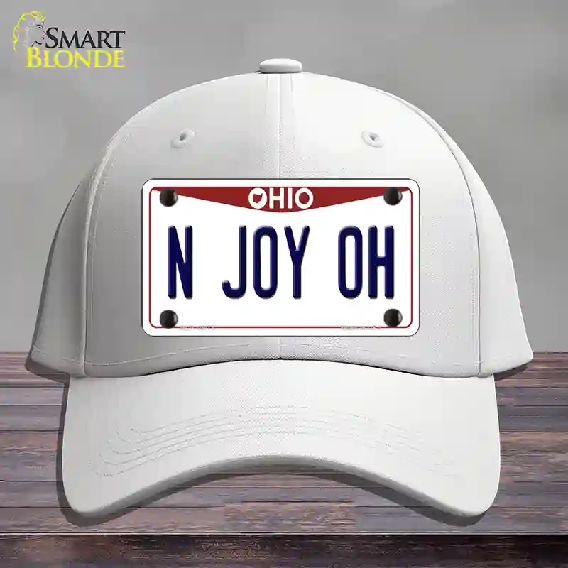 HAT21-MLP-10073 N Joy OH Ohio Novelty License Plate Hat, Cotton - White