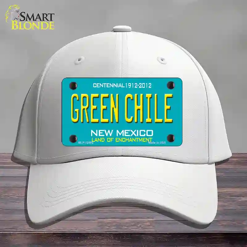 HAT21-MLP-12502 Green Chile   Mexico Novelty License Plate Hat, Cotton - White