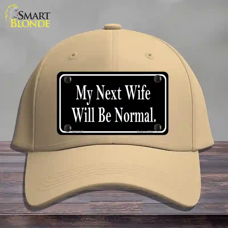 HAT22-MLP-042 My Next Wife Novelty License Plate Hat, Cotton - Khaki