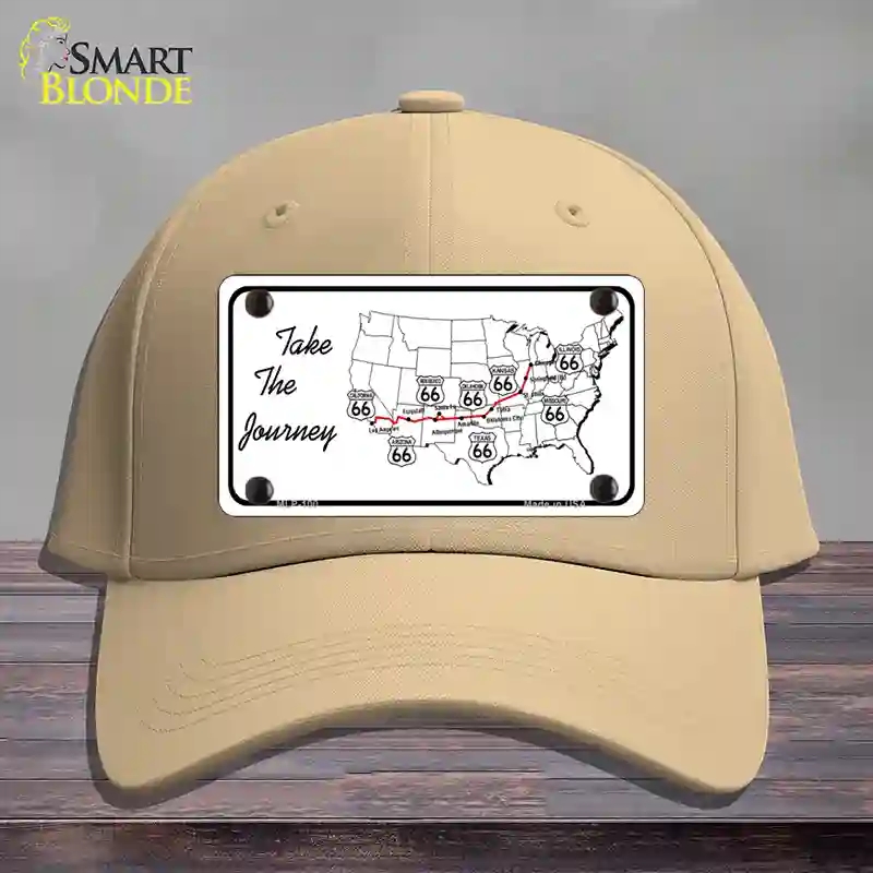 HAT22-MLP-100 Take the Journey Novelty License Plate Hat, Cotton - Khaki