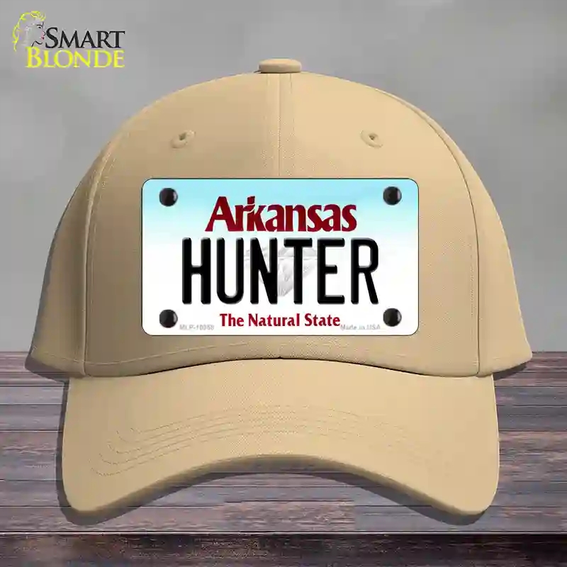 HAT22-MLP-10058 Hunter Arkansas Novelty License Plate Hat, Cotton - Khaki
