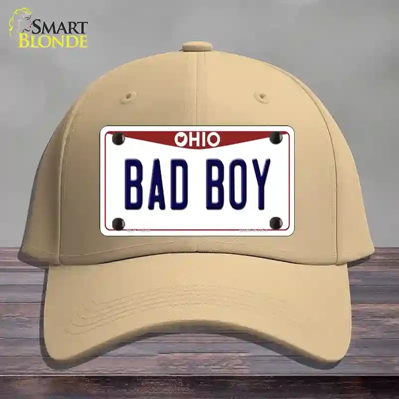 HAT22-MLP-10098 Bad Boy Ohio Novelty License Plate Hat, Cotton - Khaki