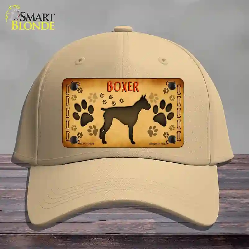 HAT22-MLP-10434 Boxer Novelty License Plate Hat, Cotton - Khaki