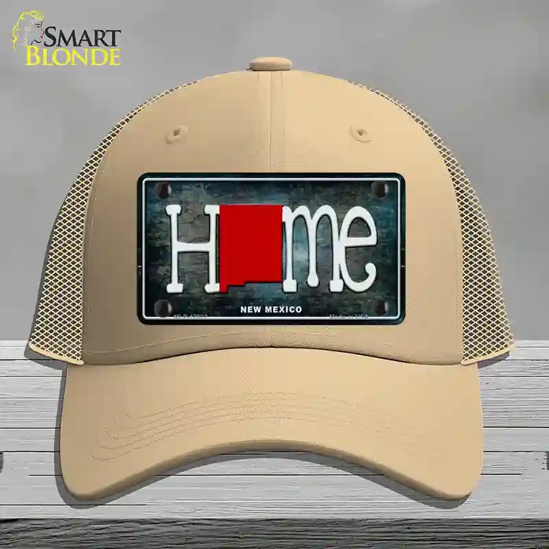 HAT15-MLP-12022   Mexico Home State Outline Novelty License Plate Hat, Mesh - Khaki