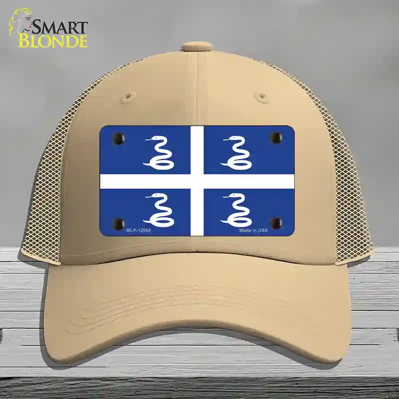 HAT15-MLP-12064 Martinique Flag Novelty License Plate Hat, Mesh - Khaki