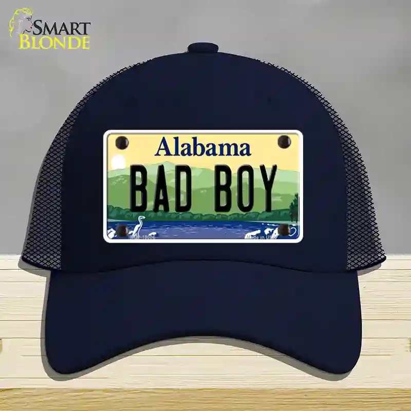 HAT16-MLP-10006 Bad Boy Alabama Novelty License Plate Hat, Mesh - Navy