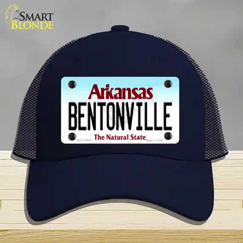 HAT16-MLP-10031 Bentonville Arkansas Novelty License Plate Hat, Mesh - Navy