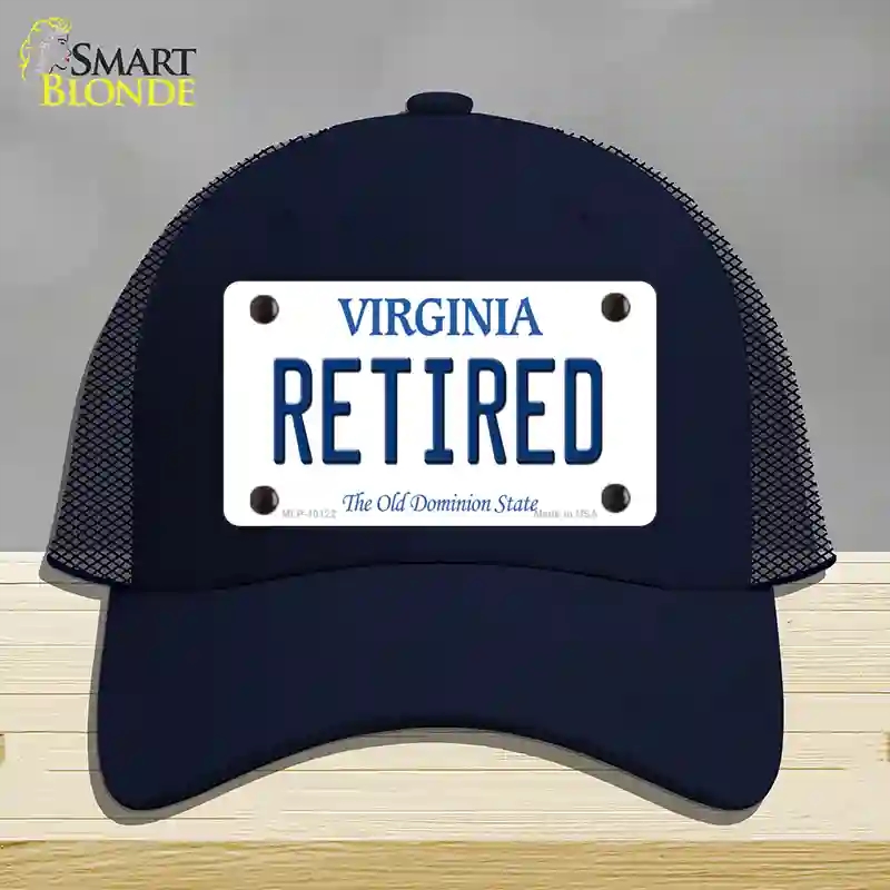 HAT16-MLP-10122 Retired Virginia Novelty License Plate Hat, Mesh - Navy