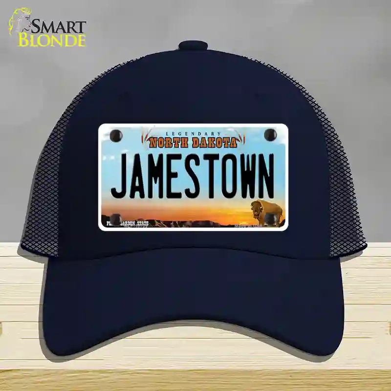 HAT16-MLP-10709 Jamestown North Dakota Novelty License Plate Hat, Mesh - Navy