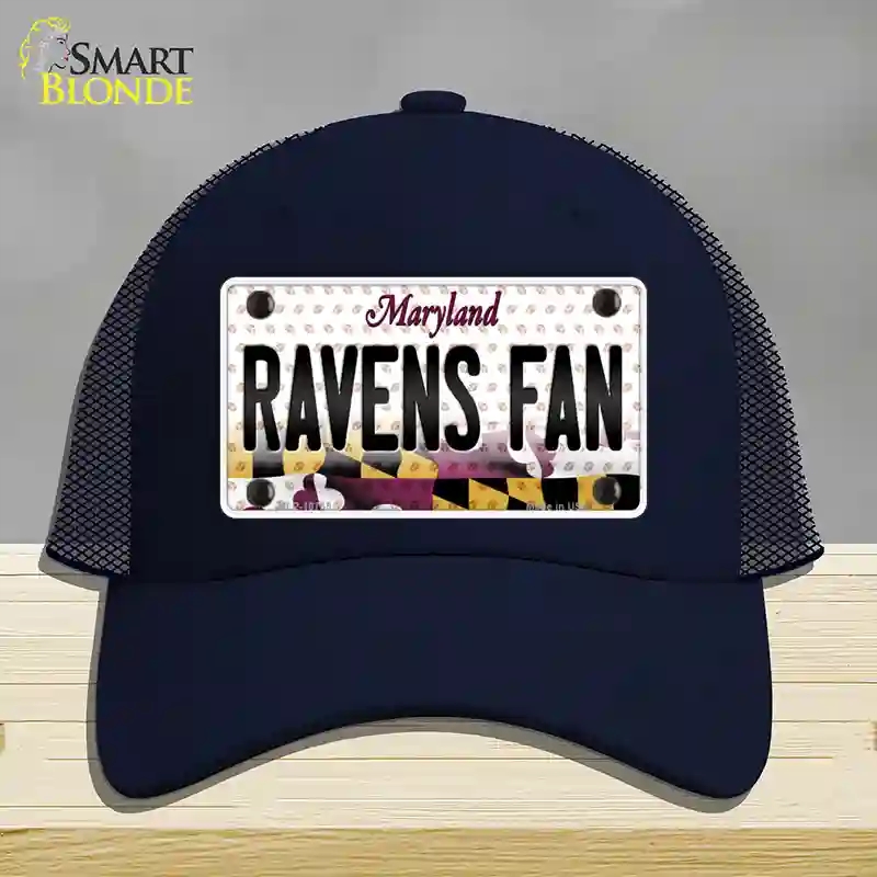 HAT16-MLP-10765 Ravens Fan Maryland Novelty License Plate Hat, Mesh - Navy