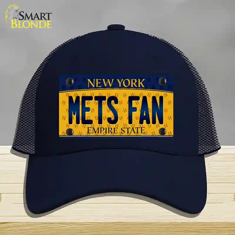 HAT16-MLP-10802 Mets Fan   York Novelty License Plate Hat, Mesh - Navy